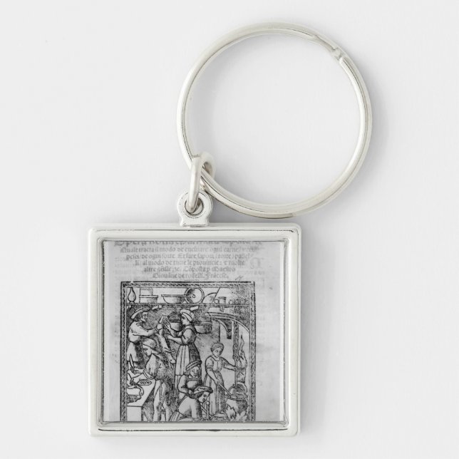 Frontispiece to an Italian cook book Keychain (Front)