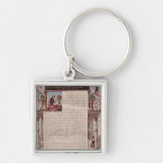 Frontispiece to Book I showing a page of text Keychain (Front)