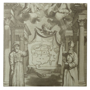 Frontispiece to 'China Illustrated' by Athanasius Ceramic Tile