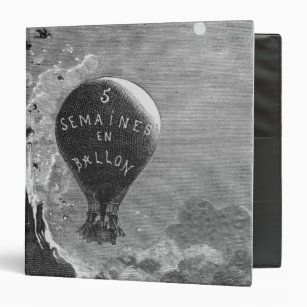 Frontispiece to 'Five Weeks in a Balloon' 3 Ring Binder