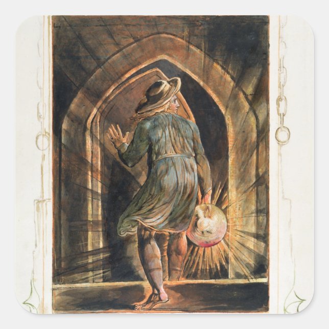 Frontispiece to 'Jerusalem' (Bentley Copy E) 1804- Square Sticker (Front)