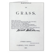 Frontispiece to 'Leaves of Grass' (Front)