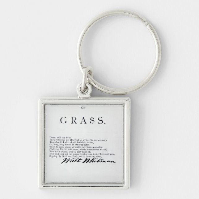 Frontispiece to 'Leaves of Grass' Keychain (Front)