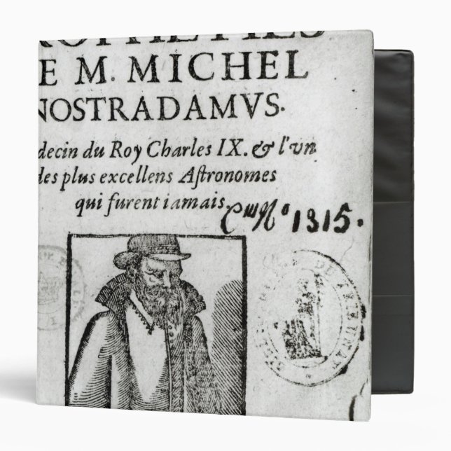 Frontispiece to 'Les Propheties de M. Michel 3 Ring Binder (Front/Inside)