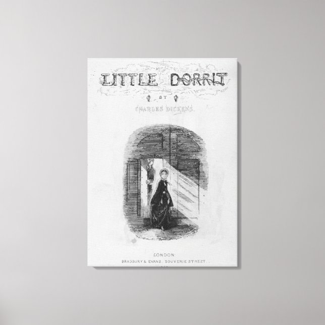Frontispiece to 'Little Dorrit' by Charles Canvas Print (Front)