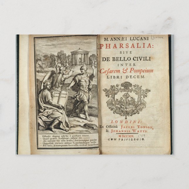 Frontispiece to 'Pharsalia' Postcard (Front)