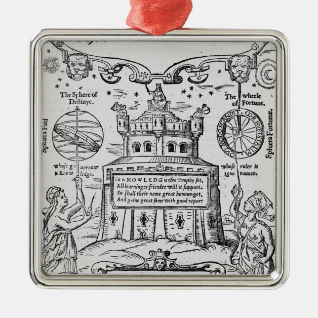 Frontispiece to 'The Castle of Knowledge' Metal Ornament (Front)