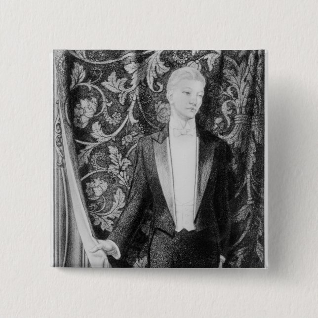 Frontispiece to 'The Picture of Dorian Gray' Pinback Button (Front)