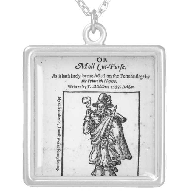 Frontispiece to 'The Roaring Girle' Silver Plated Necklace (Front)