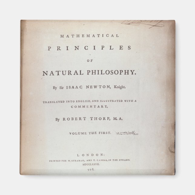 Frontispiece to Volume I Magnet (Front)