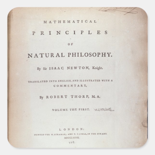 Frontispiece to Volume I Square Sticker (Front)