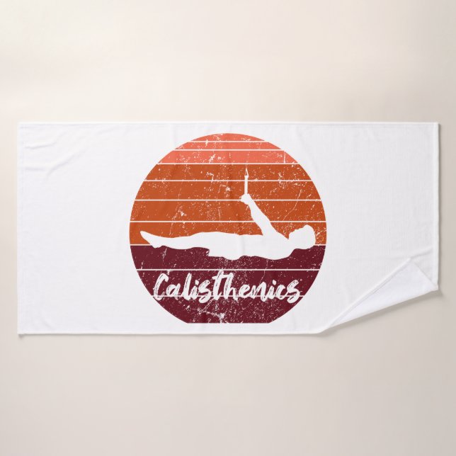 frontlever, calisthenics, street workout bath towel (Bath Towel)