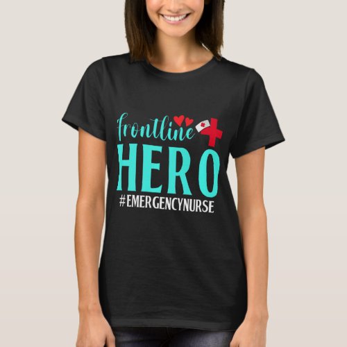 Frontline Hero Emergency Nurse Worker Frontline Es T_Shirt