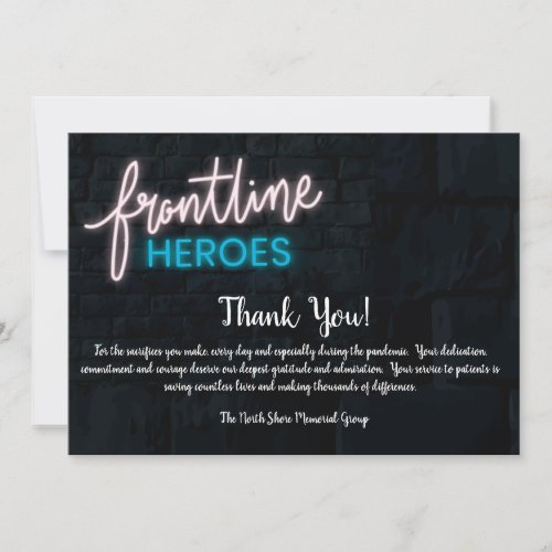 Frontline Heroes Thank You Card
