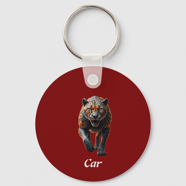 Frontview of a panther keychain (Front)