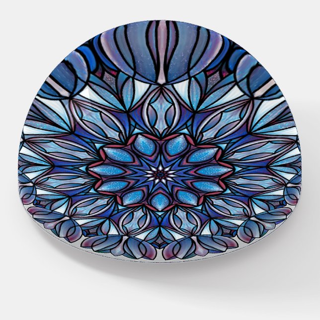 "Frost Blossom Fount"  Paperweight (Angled)