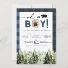 FROST Blue Flannel Pine Lumberjack Boy Baby Shower
