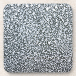 frost closeup on car window beverage coaster