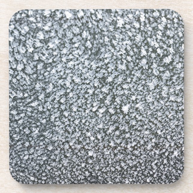 frost closeup on car window beverage coaster (Front)