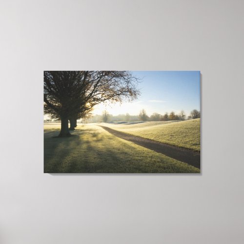 Frost_Covered Golf Course Canvas Print