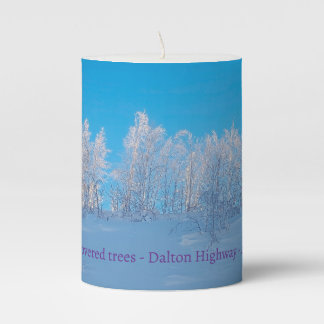 Frost Covered Trees Pillar Candle