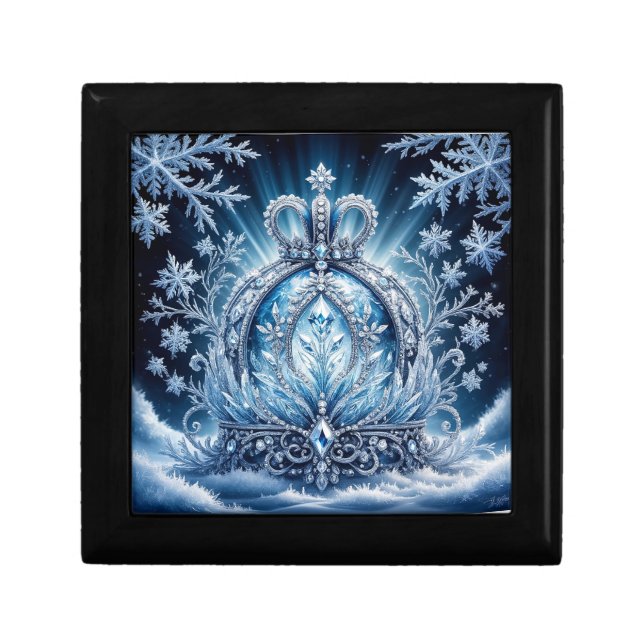 👑 Frost Crown Glitter Gems Luxury Winter Royal  Gift Box (Front)