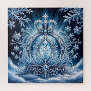 Frost Crown Jewel Scene Winter Glittering Gems Jigsaw Puzzle