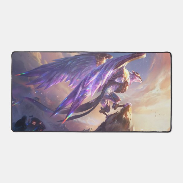 Frost Dragon Gaming Desk Mat Customizable Deskmat (Front)