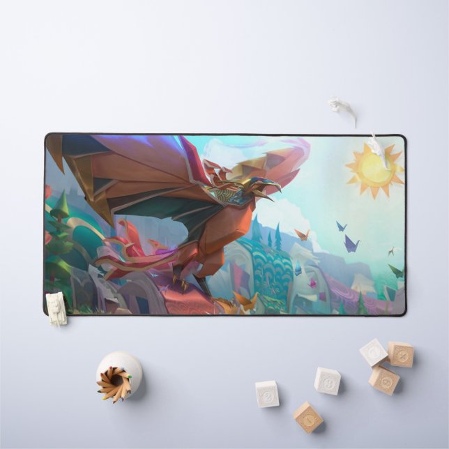Frost Dragon Gaming Deskmat | Customizable Mat (Kids Table)