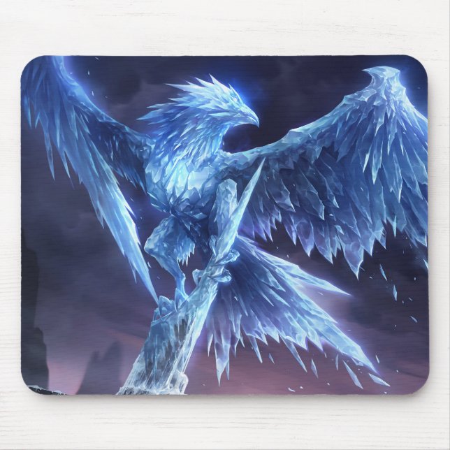 Frost Dragon Gaming Mousepad | Customizable (Front)
