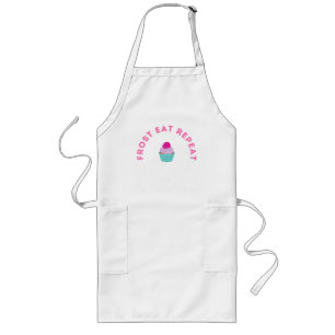 Frost Eat Repeat Cupcake Design Long Apron