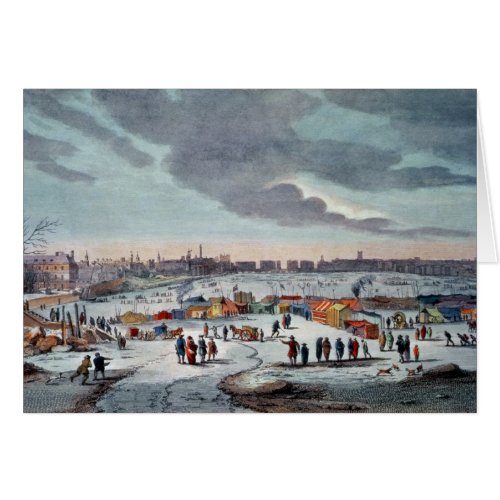 Frost Fair on the River Thames near the Temple
