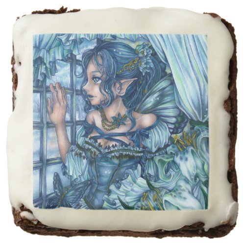 Frost Fairy Girls View of a Sapphire Winter Brownie