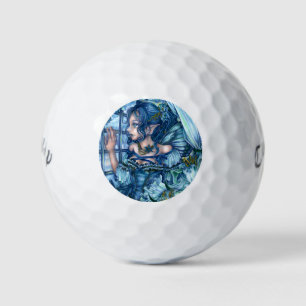 Frost Fairy Girl's View of a Sapphire Winter Golf Balls