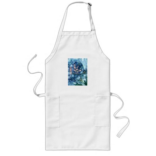 Frost Fairy Girls View of a Sapphire Winter Long Apron