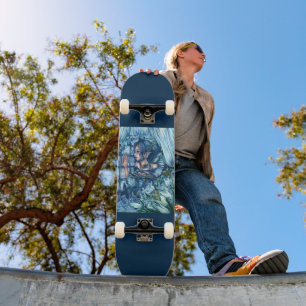 Frost Fairy Girl's View of a Sapphire Winter Skateboard