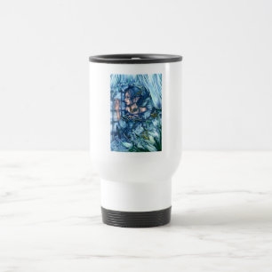 Frost Fairy Girl's View of a Sapphire Winter Travel Mug