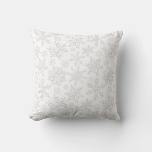 Frost & Flourish Snowflakes – Ice Throw Pillow