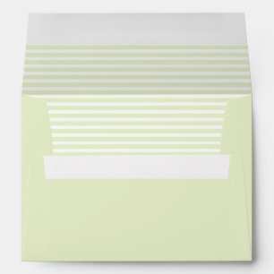 Frost Green and White Striped Envelope