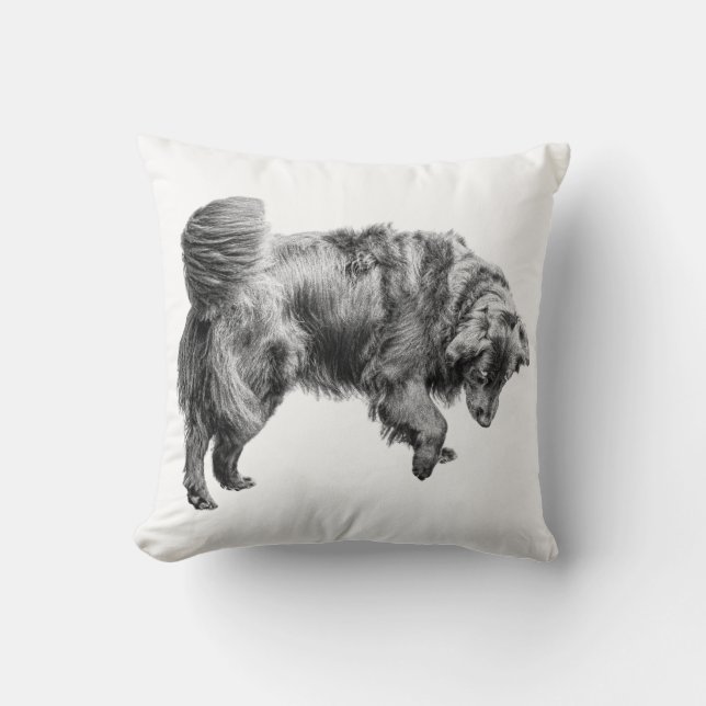 Frost-Kissed Stillness Throw Pillow (Front)