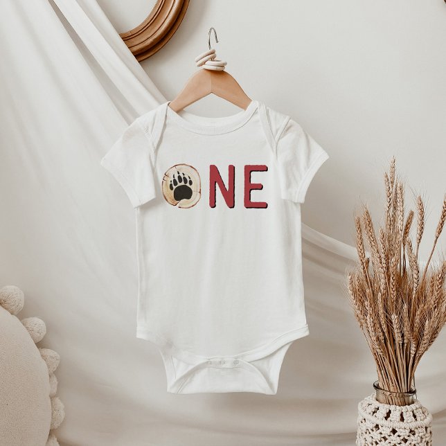FROST Lumberjack Bear Mountain 1st Birthday Baby Bodysuit (Creator Uploaded)