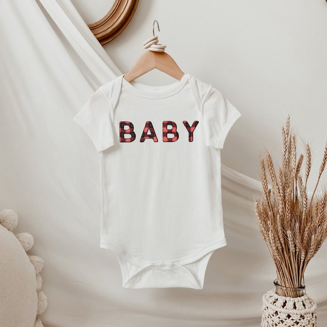 FROST Lumberjack Red Winter Flannel Baby Baby Bodysuit (Creator Uploaded)