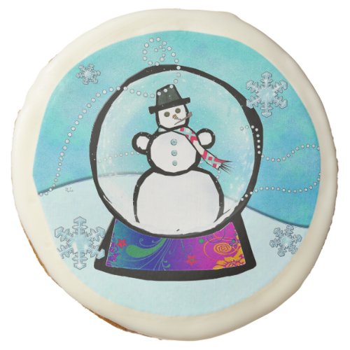 Frost Man Snow Globe Folk Art PARTY Sugar Cookie