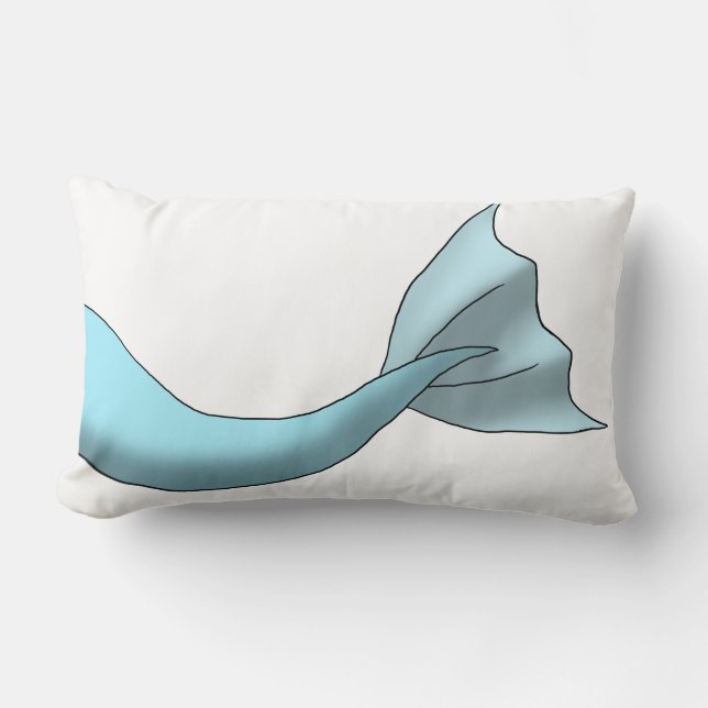 Frost Mermaid Tail Lumbar Pillow (Front)