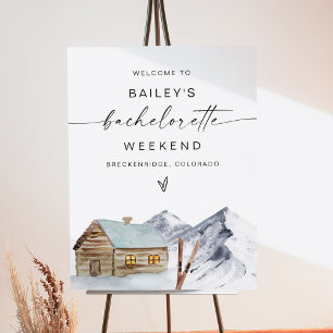 FROST Mountain Ski Cabin Bachelorette Welcome Sign