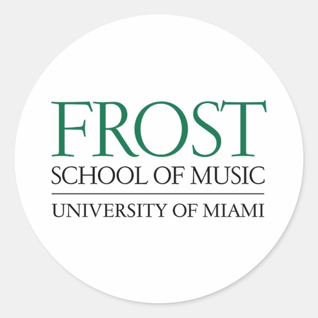 Frost School of Music Classic Round Sticker (Front)
