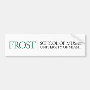 Frost School Of Music Logo 2 Bumper Sticker by frostschoolofmusic at Zazzle