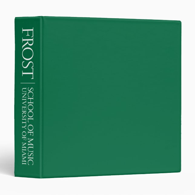 Frost School of Music Logo 3 Ring Binder (Front/Spine)