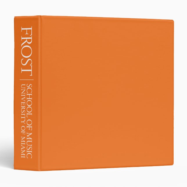Frost School of Music Logo 3 Ring Binder (Front/Spine)