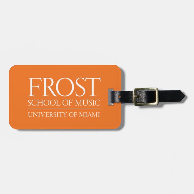 Frost School of Music Logo Luggage Tag (Front Horizontal)